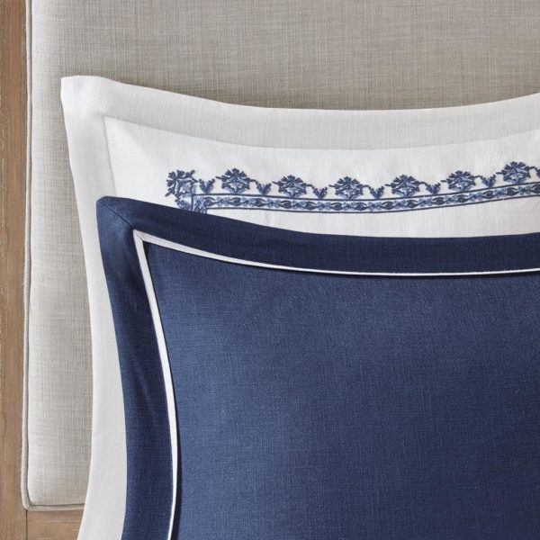 Indigo Sky Faux Linen Oversized Comforter Set - Image 5