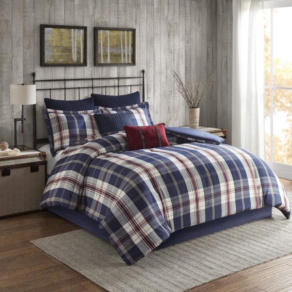 Ryland Oversized Plaid Print Comforter Set