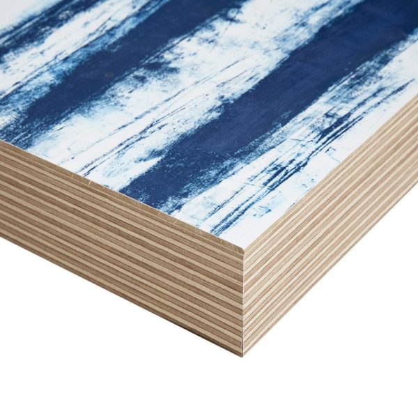 Stamp And Roll Blue 4 Piece Framed Art Wood Veneer Frame - Image 5