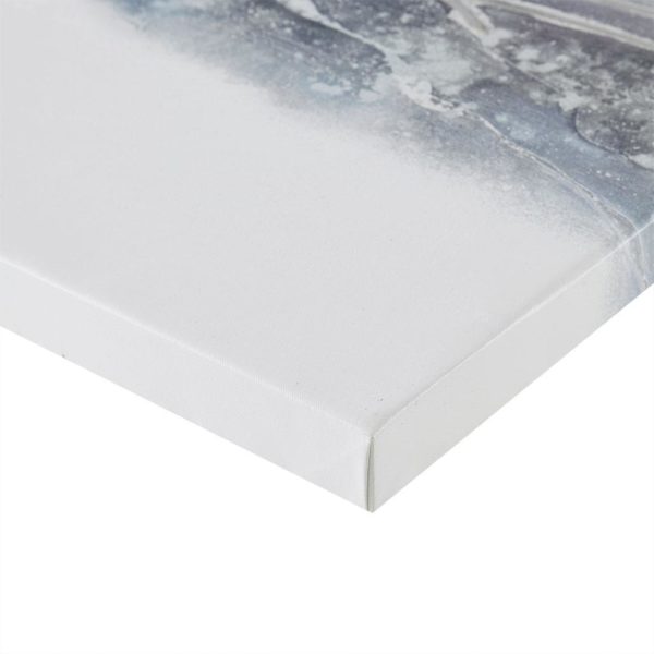 Blue Glacier Heavy Textured Canvas with Glitter and Silver foil Embelishment - Image 5