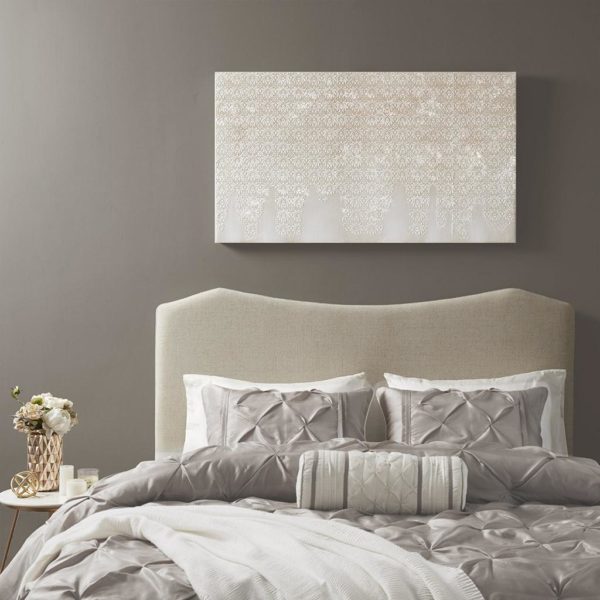 Floral Cascade Heavy Textured Canvas with Glitter Embellishment - Image 3