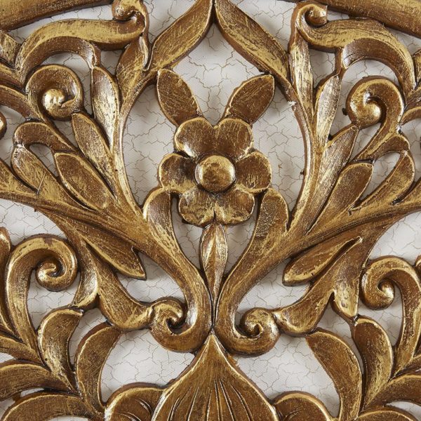 Gold Medallion 3 Piece Canvas Set Medallion 3D Design - Image 3