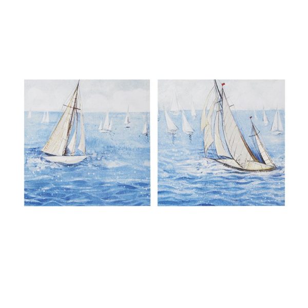 Sailing Regatta 2 Piece Canvas Art Set Gel Coating - Image 2