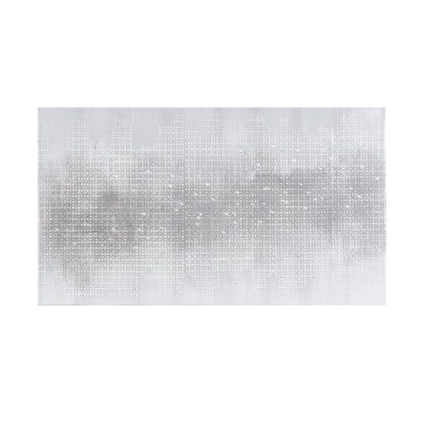 Silver Trellis Heavy Textured Canvas with Glitter Embellishment - Image 2
