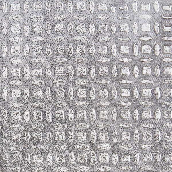 Silver Trellis Heavy Textured Canvas with Glitter Embellishment - Image 4