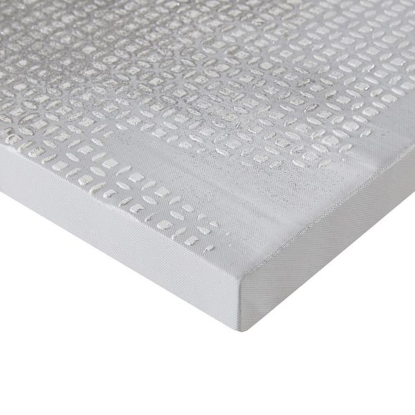 Silver Trellis Heavy Textured Canvas with Glitter Embellishment - Image 5