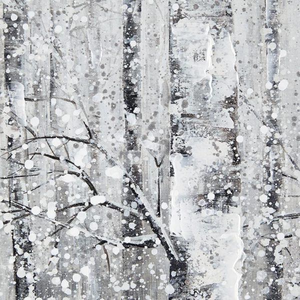 Winter Forest Hand Embellished Printed Canvas 2 Piece Set - Image 4