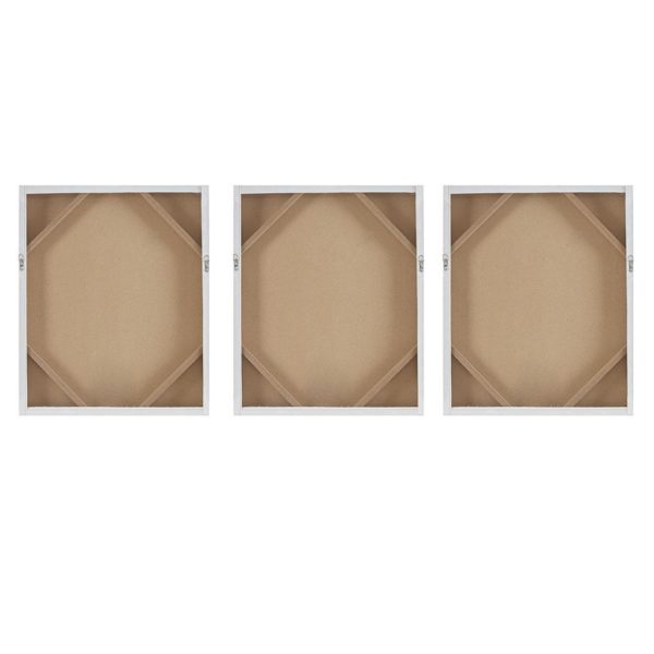 Traveling Road Blush 3 Piece Canvas Set Hand Embellished Abstract Art - Image 5