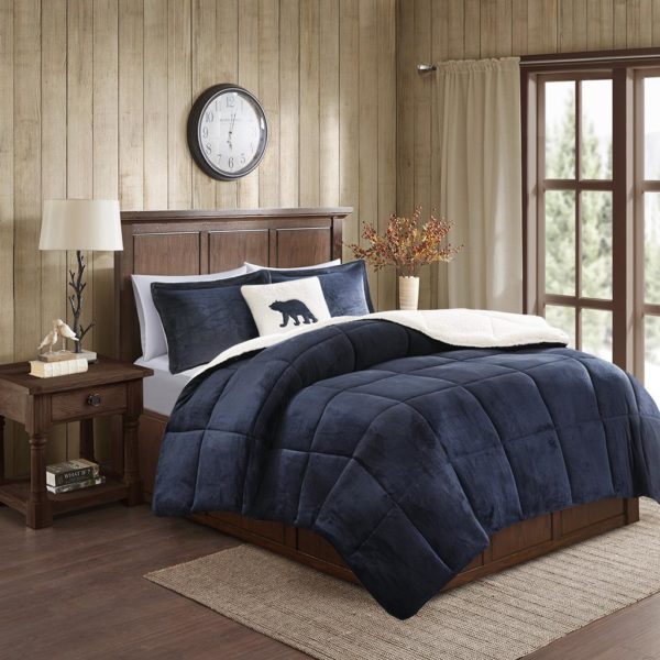 Alton Plush to Sherpa Down Alternative Comforter Set - Image 3