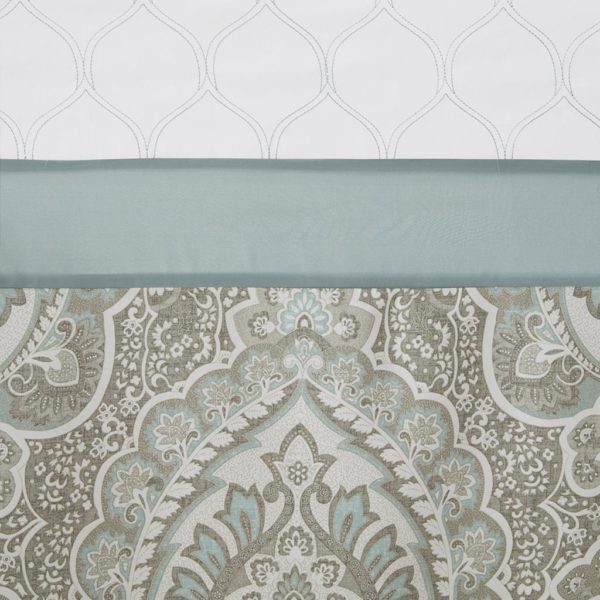 Shawnee Printed and Embroidered Shower Curtain with Liner - Image 2