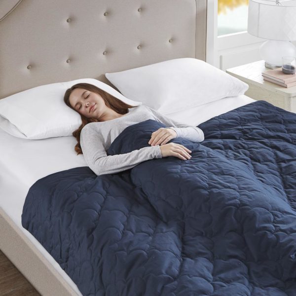 Deluxe Quilted Cotton Weighted Blanket - Image 5