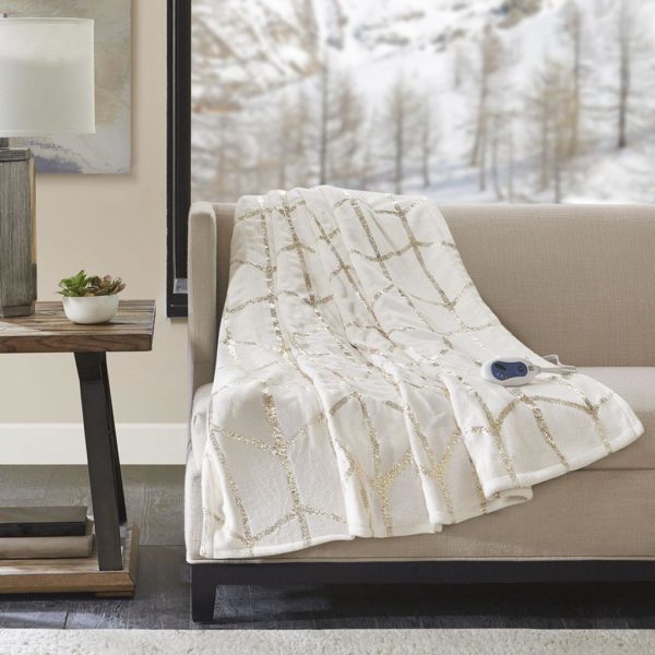 Raina Heated Metallic Print Throw - Image 4