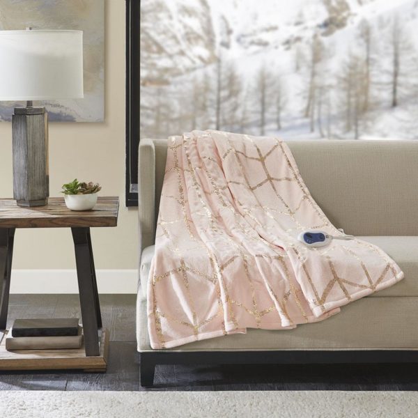 Raina Heated Metallic Print Throw - Image 3