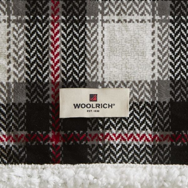 Ridley Oversized Plaid Print Faux Mink to Berber Heated Throw - Image 2