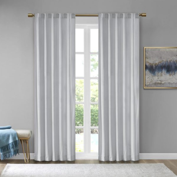 Colt Room Darkening Poly Velvet Rod Pocket/Back Tab Window Panel Pair - Image 2