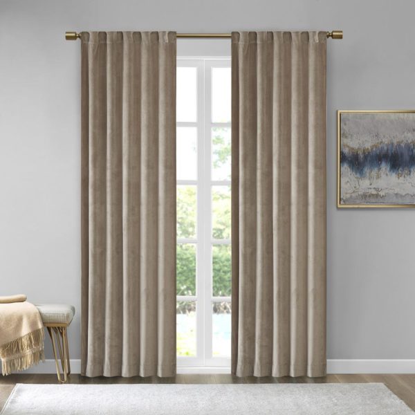 Colt Room Darkening Poly Velvet Rod Pocket/Back Tab Window Panel Pair - Image 3