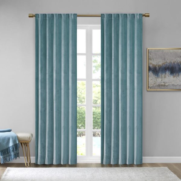 Colt Room Darkening Poly Velvet Rod Pocket/Back Tab Window Panel Pair - Image 5
