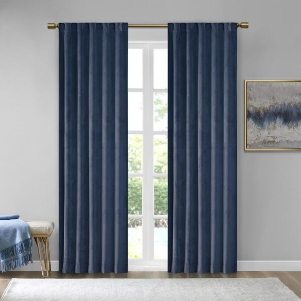 Colt Room Darkening Poly Velvet Rod Pocket/Back Tab Window Panel Pair - Image 4