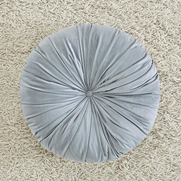 Balan Poly Velvet Round Floor Pillow Cushion - Image 2