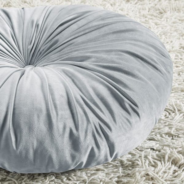 Balan Poly Velvet Round Floor Pillow Cushion - Image 3