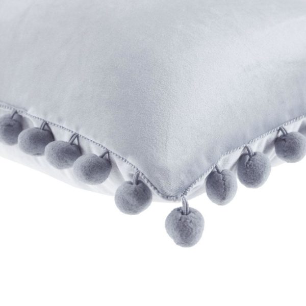 Juni Poly Velvet Pom Pom Oblong Pillow - Image 6