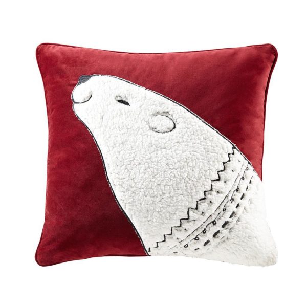 Blissful Holiday Bear Pillow