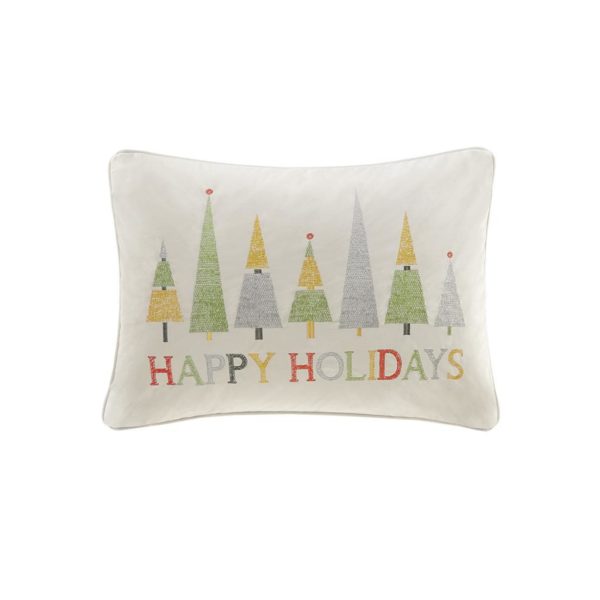 Happy Holidays Oblong Pillow