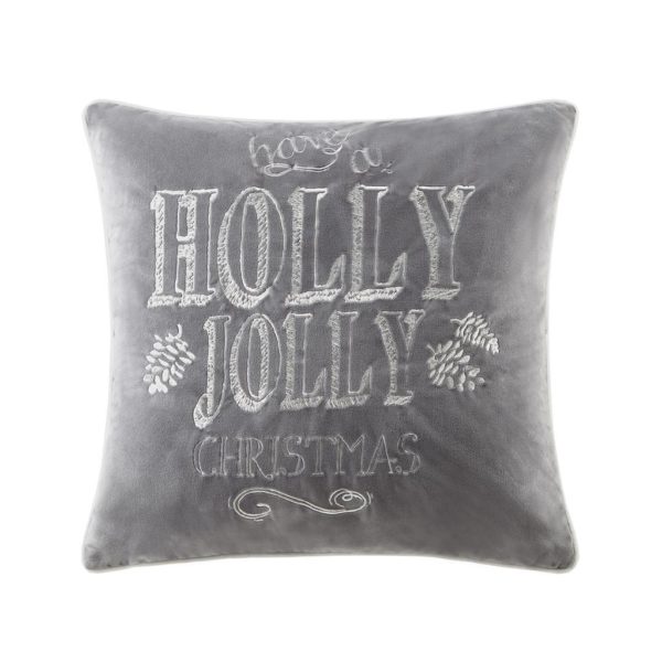 Holly Jolly Christmas Square Pillow