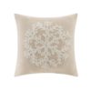 Snowflake Embroidered Suede Square Pillow Square Pillow