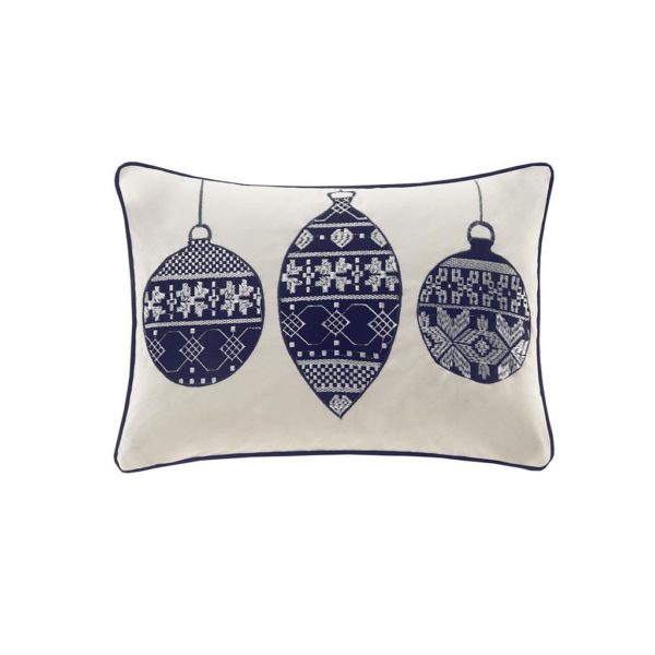 Velvet Ornament Oblong Pillow