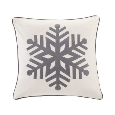 Velvet Snowflake Square Dec Pillow
