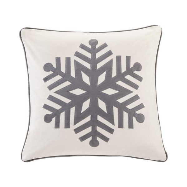 Velvet Snowflake Square Dec Pillow