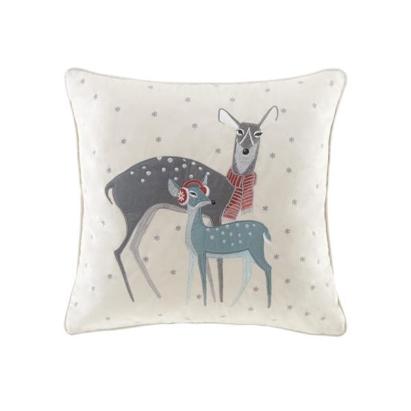 Winter Wonderland Deer Square Pillow