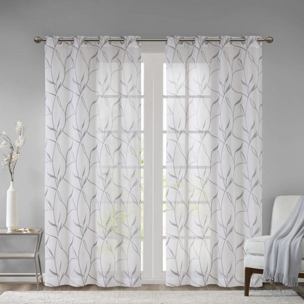 Reed Leaf Embroidered Window Sheer - Image 2