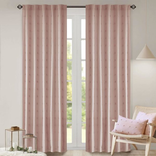 Brooklyn Cotton Jacquard Pom Pom Rod Pocket/Back Tab Window Panel - Image 2
