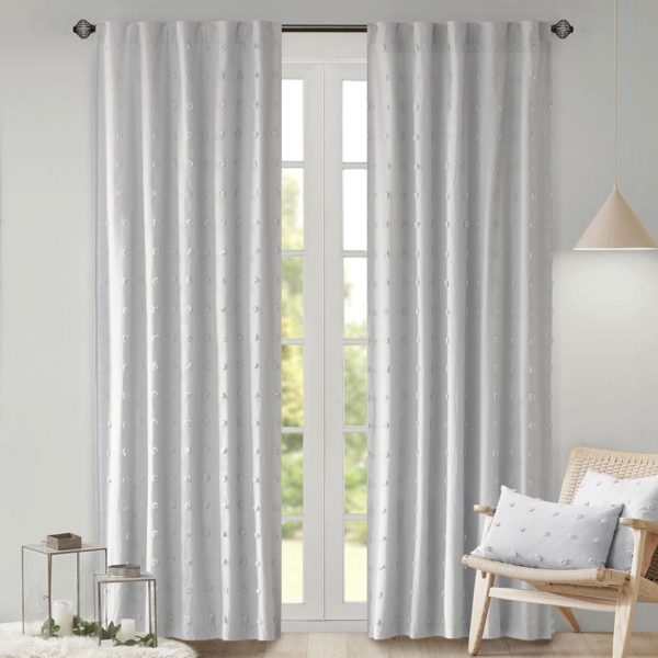 Brooklyn Cotton Jacquard Pom Pom Rod Pocket/Back Tab Window Panel - Image 3