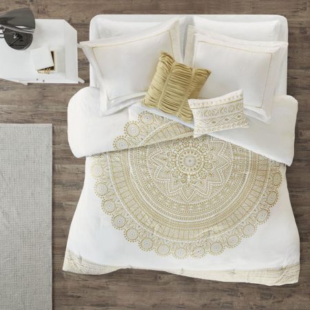 Nomad Metallic Medallion Printed Comforter Set