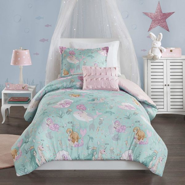 Darya Printed Mermaid Comforter Set - Image 2