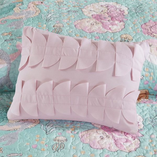 Darya Printed Mermaid Reversible Coverlet Set - Image 4
