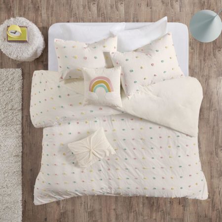 Callie Cotton Jacquard Pom Pom Comforter Set