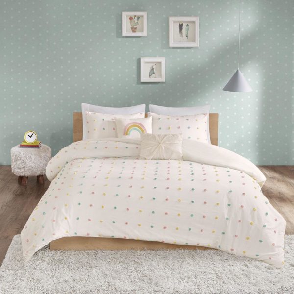 Callie Cotton Jacquard Pom Pom Comforter Set - Image 2