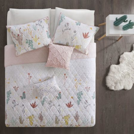 Desert Bloom Cotton Reversible Coverlet Set