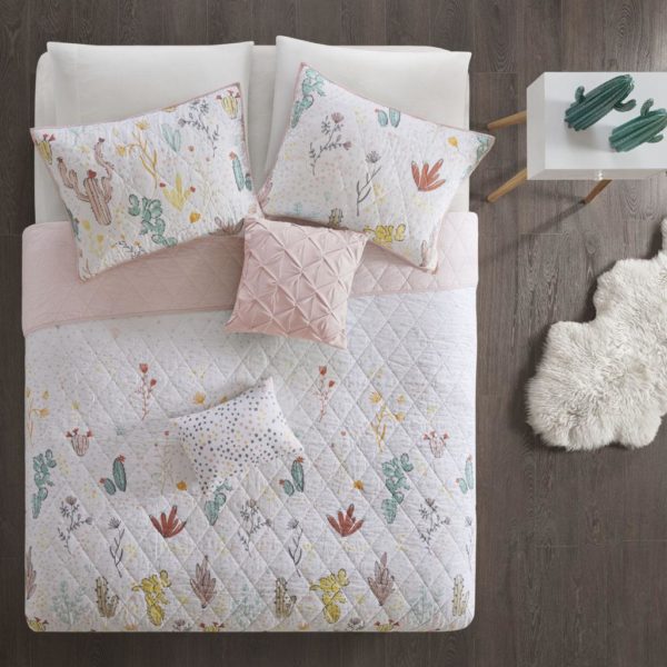 Desert Bloom Cotton Reversible Coverlet Set