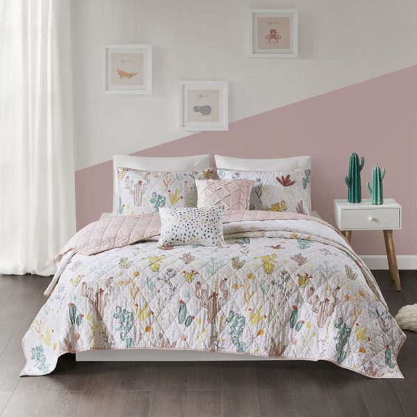 Desert Bloom Cotton Reversible Coverlet Set - Image 2