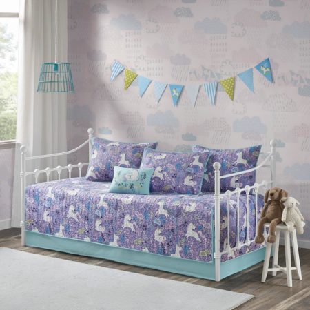Lola 6 Piece Unicorn Cotton Reversible Daybed Set