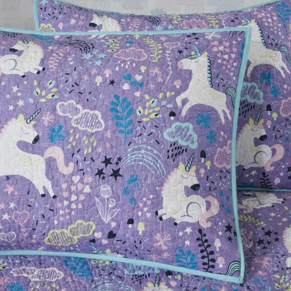 Lola 6 Piece Unicorn Cotton Reversible Daybed Set - Image 5