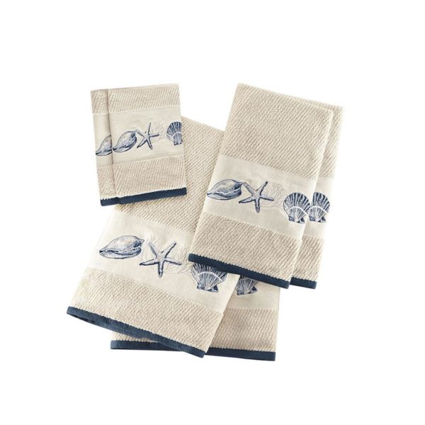 Bayside Embroidered Cotton Jacquard 6 Piece Towel Set - Image 2