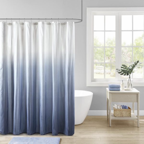 Ara Ombre Printed Seersucker Shower Curtain - Image 2