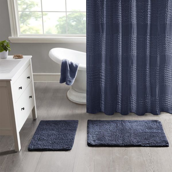 Ritzy 100% Cotton Solid Tufted 2 Piece Bath Rug Set - Image 3