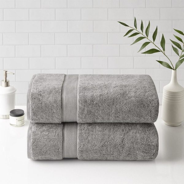 800GSM 100% Cotton Bath Sheet 2 Piece Set - Image 2